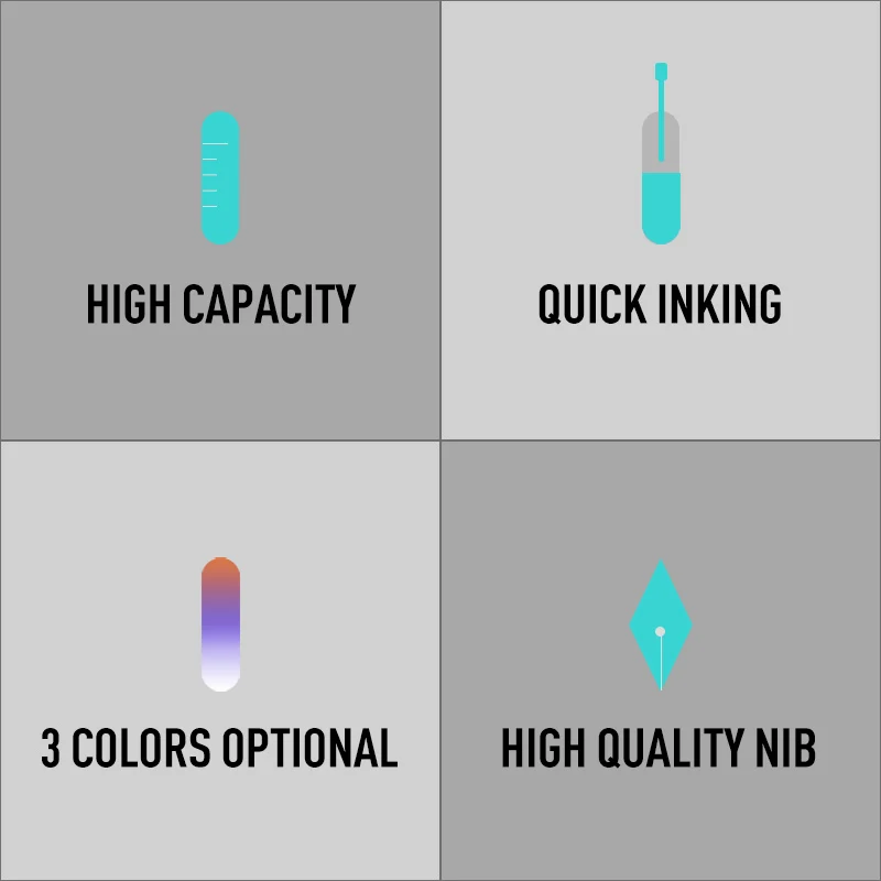 Wing Sung 3013 Vacuum Fountain Pen Resin Transparent Filling Spin EF/F Nib Negative Pressure Ink Color