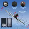 High Pressure Filtered Rain Shower Head Combo 8" Square with 5 Settings Handheld Stainless Steel Self-Adhesive Holder 1.5M Hose 4