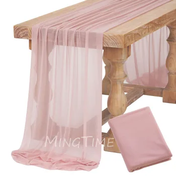 Blush Gauze Table Runner 1