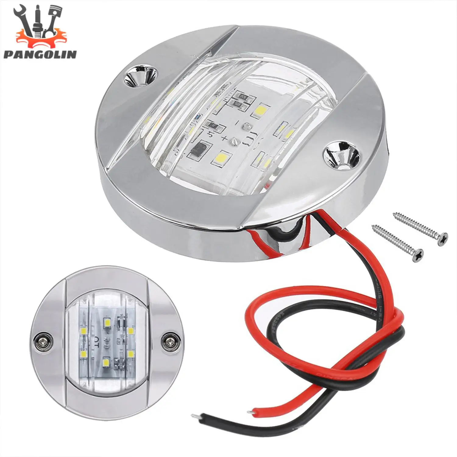 8pcsWhiteMarineBoatLEDDeckCourtesyLightsWaterproofStern