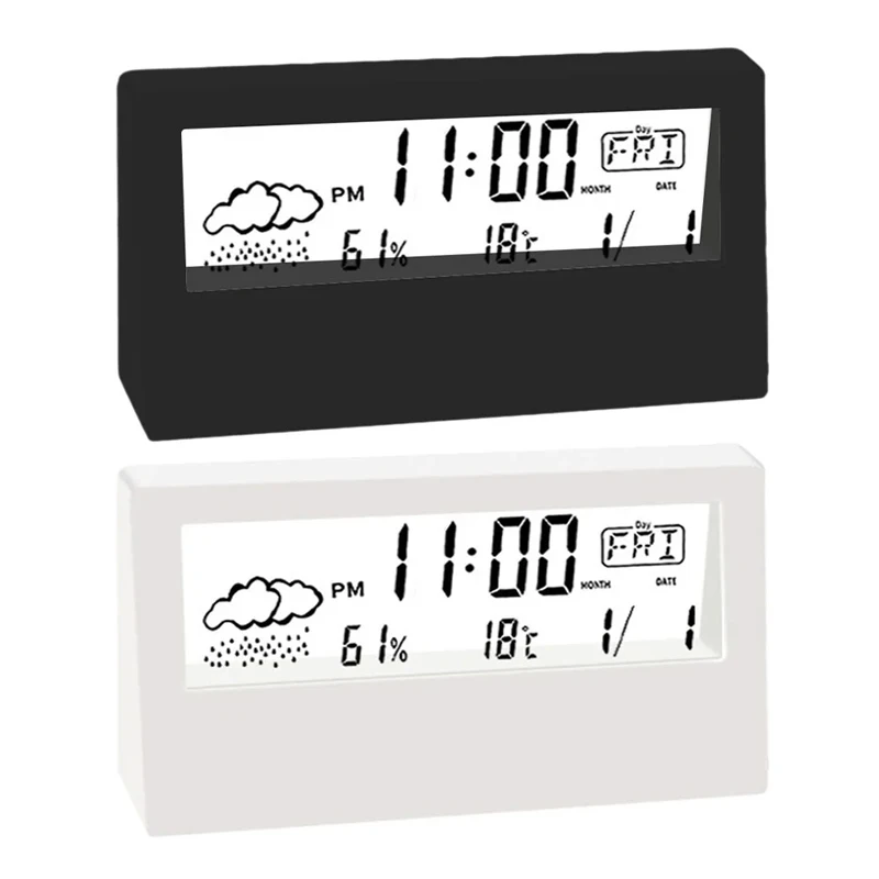 Digital Thermometer Hygrometer Clock Weather Station