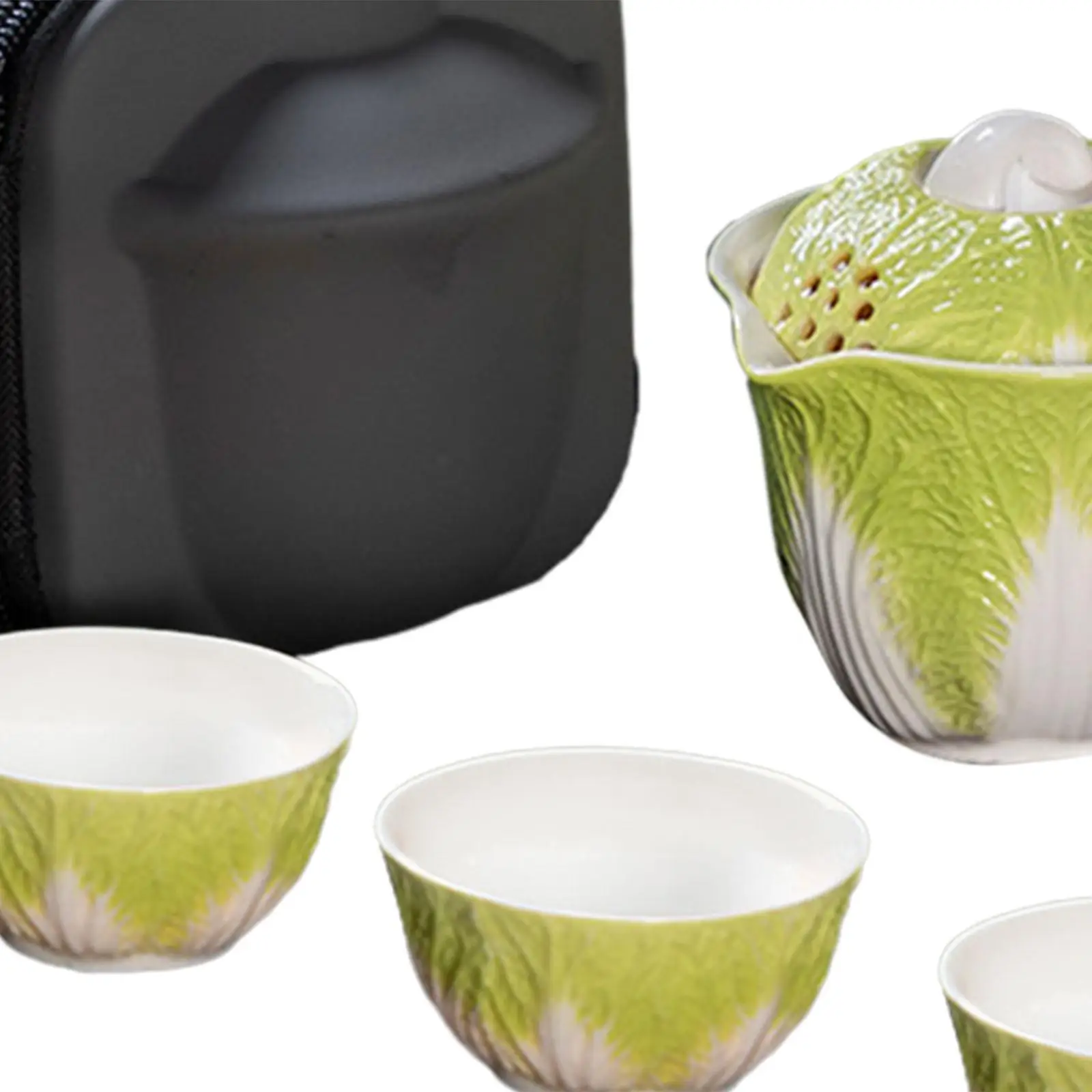 Ceramic Teapot Set Practical Porcelain Teacup for Hotel Outdoor Picnics