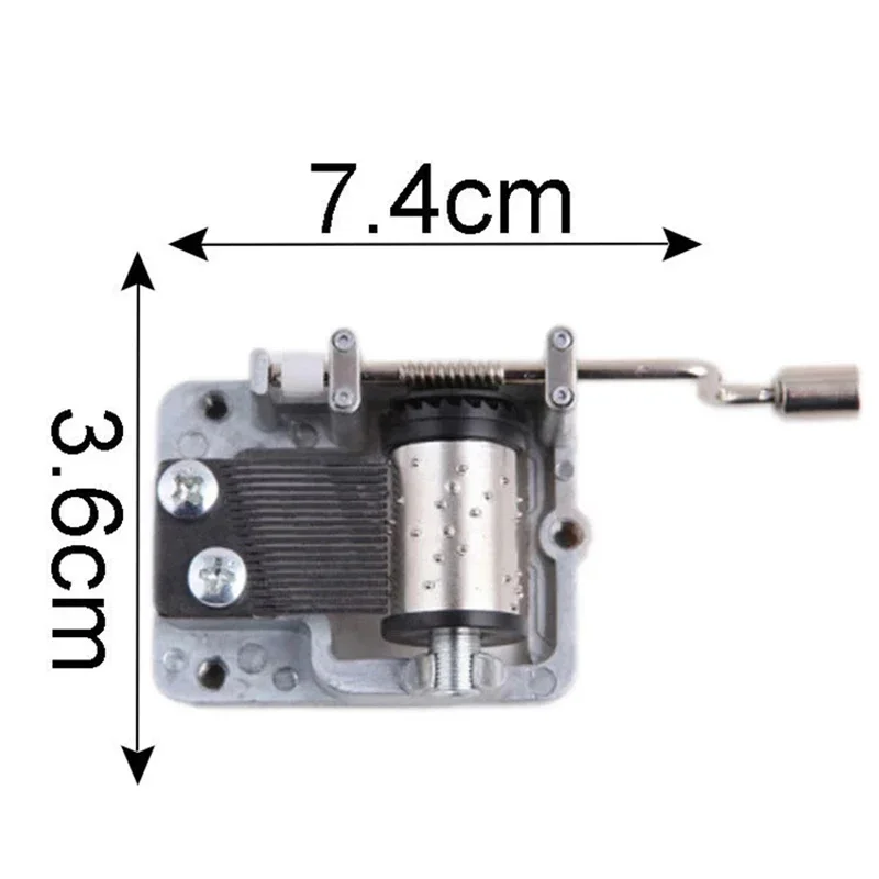 Mini Hand Crank Music Movement DIY Music Decorative Movement Play Set Mechanical