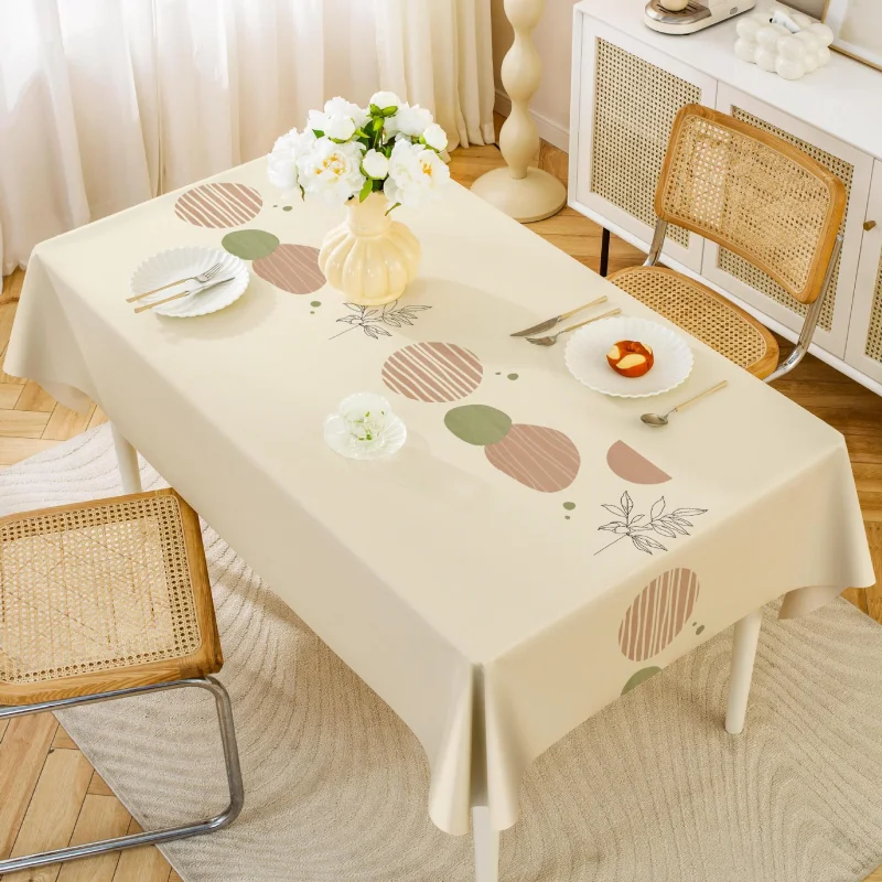 Rectangular dining tablecloths Circular tablecloths Oil- and water-resistant tablecloths Coffee tablecloths Kitchen decoration 5