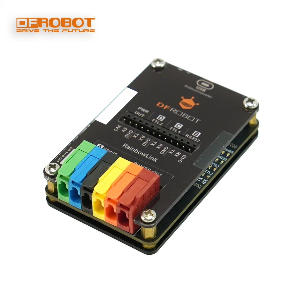 DFRobot RainbowLink Convertitore Seriale USB a RS485 RS232 TTL a 4 Canali con Uscita di Alimentazione 12V 5V 3.3V per Debugging di Schede IoT