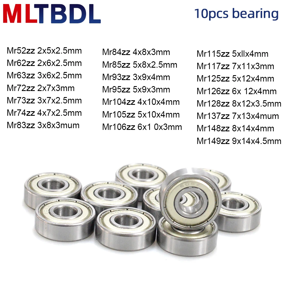 Free shipping 10pcs/lot High quality MR Series MR52ZZ MR63ZZ MR85ZZ ...