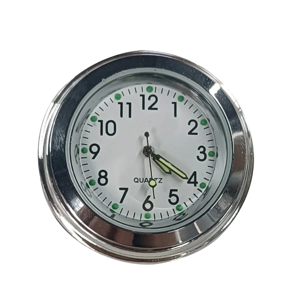 Luminous Motorcycle Handlebar Watch Waterproof Quartz Clock Lightweight Fashion Motorcycle Clock Equipment for Scooter Motor ATV