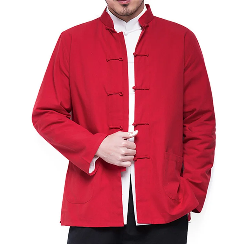 

Осеннее Новое мужское пальто в китайском стиле из хлопка и льна, свободное кимоно, кардиган, мужская однотонная верхняя одежда, куртка, пальто, новинка