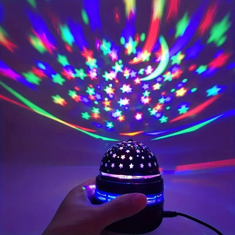 Starry Sky Lamp LED Starry Sky Lamp USB Power Supply Rotating Night Lights Galaxy Projector Mini Party Birthday Dancing Disco Stage Home Decor