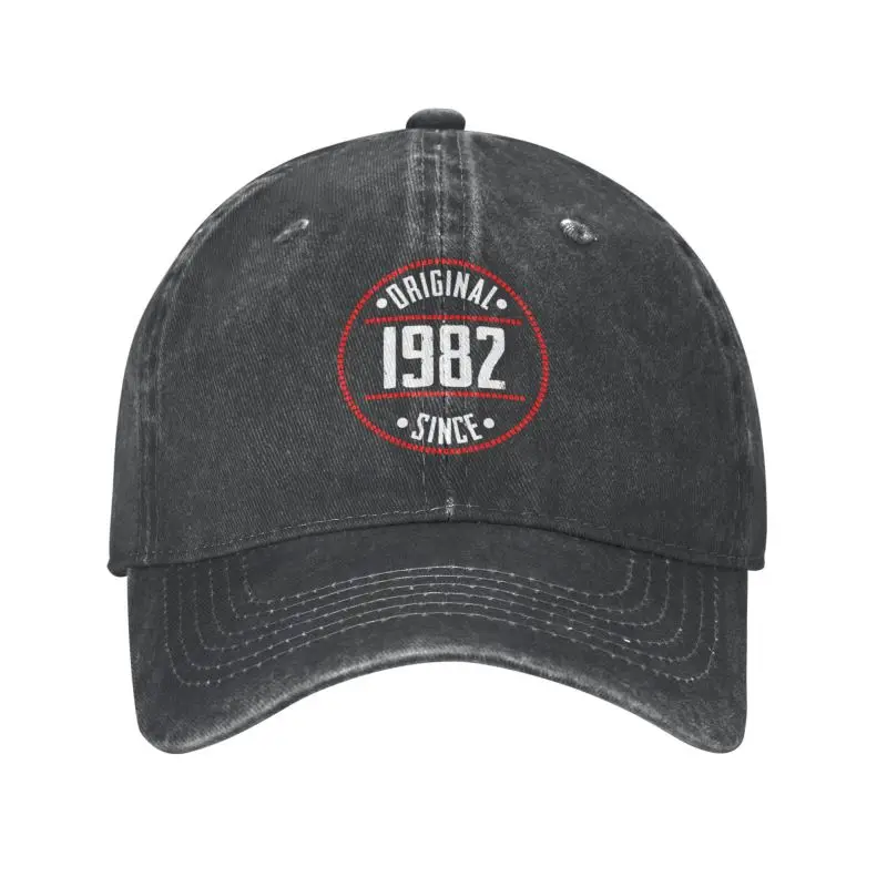 

Fashion Unisex Cotton Year Of Birth 1982 Birthday Gifts Original Baseball Cap Adult Adjustable Dad Hat for Men Women Hip Hop