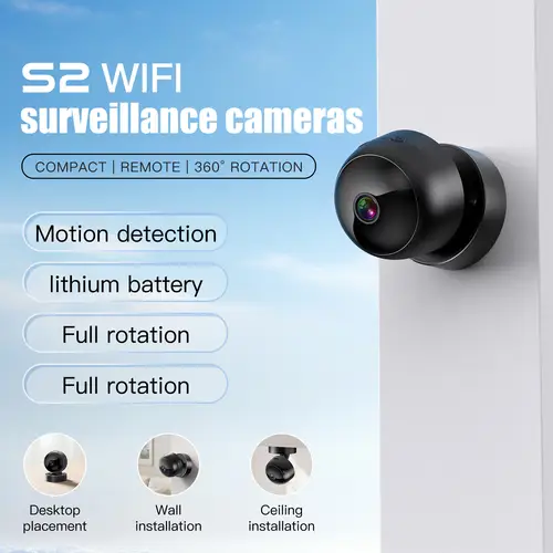 S2 Mini Camera 2.4G WiFi Wireless Security Protection Remote Monitor Camcorders Night Vision Video Smart Home HD Camera - Image 2
