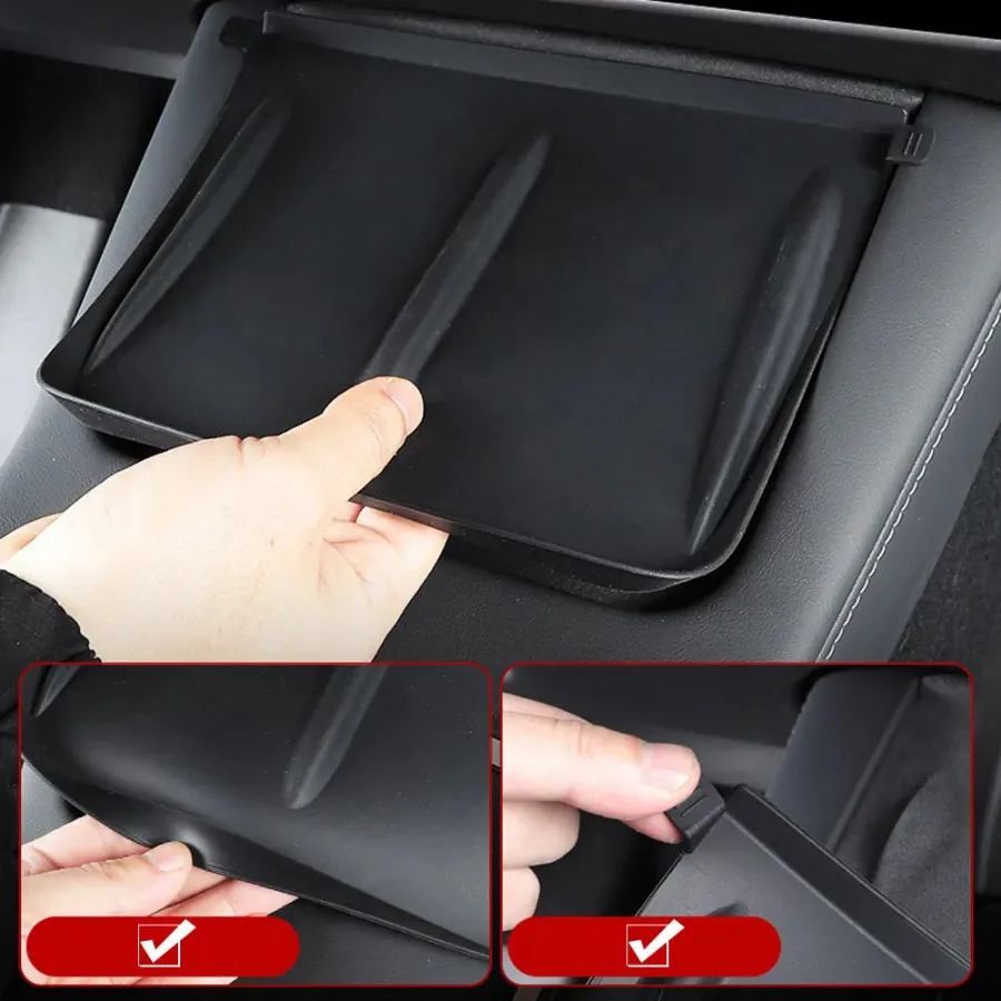 

1PC Car Auto Phone Wireless Charging Pad Non-Slip Mat Silicone Anti-Skid Auto Accessories for Tesla Model 3 Model Y 2021-2022