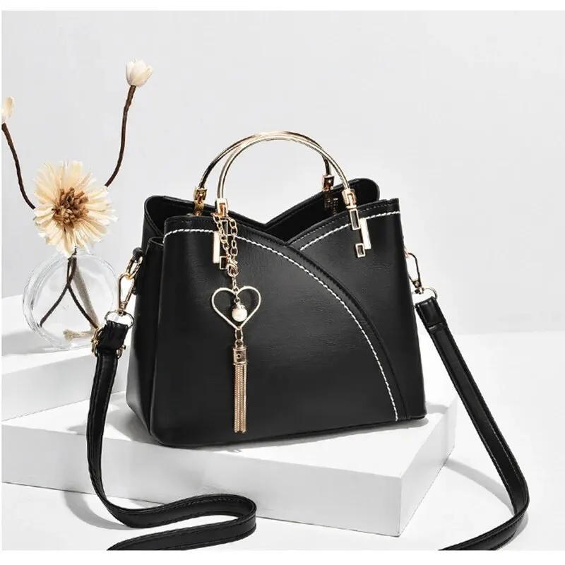 Stylish Textured Panelled Handbags Simple Casual Shoulder Bags Women Crossbody Bags