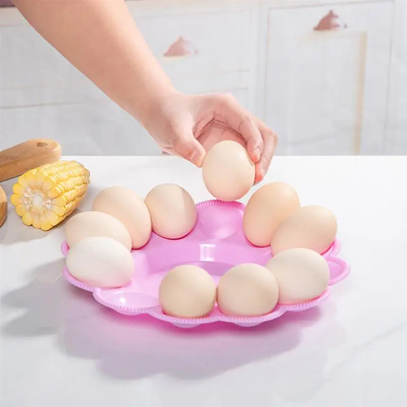 3Pcs Deviled Egg 서빙 트레이 계란 접시 계란 디스펜서 랙 Fiesta Deviled Egg Plate 계란 트레이 냉장고 계란 회전 목마
