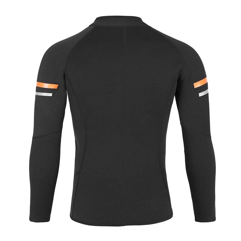 1.5mm Front Zipper Wetsuit Jacket with Slanted Zipper for Surfing, Snorkeling, Diving, and Winter Swimming - Stay Warm