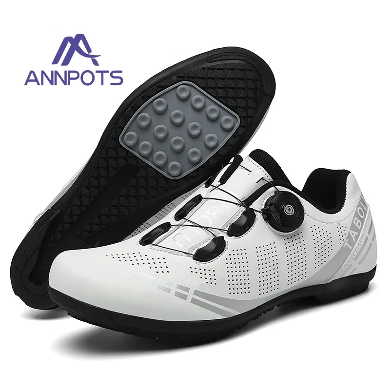 Chaussures De Cyclisme VTT Et Route Homme - Compatibles SPD - Crampons Réglables - Neuves