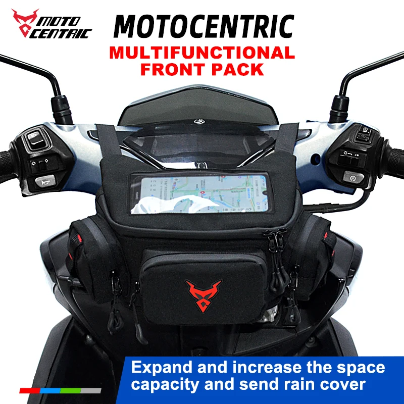 Nuova Borsa da Manubrio Moto Grande Capacità Borsa Motocross Impermeabile con Porta Navigazione Touchscreen e Riflettente - immagine 3