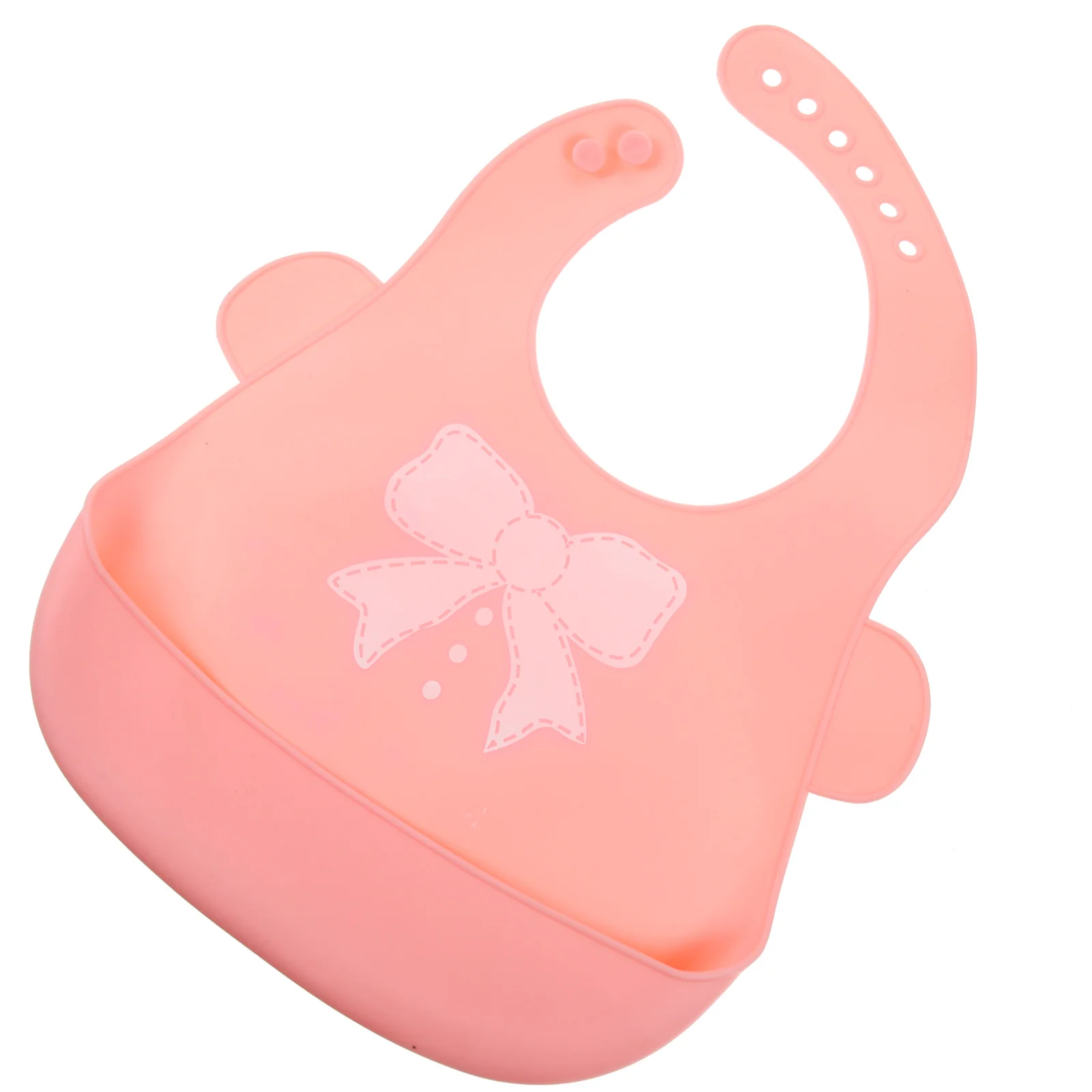 

Silicone Baby Bib Lovely Children Dinning Bib Adjustable Toddler Feeding Bib