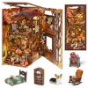 Book Nook Kit My Puppy Family DIY Wooden Puzzle Bookshelf Insert Decor Dollhouse Model Bookend Building Home Decoration Gifts 6