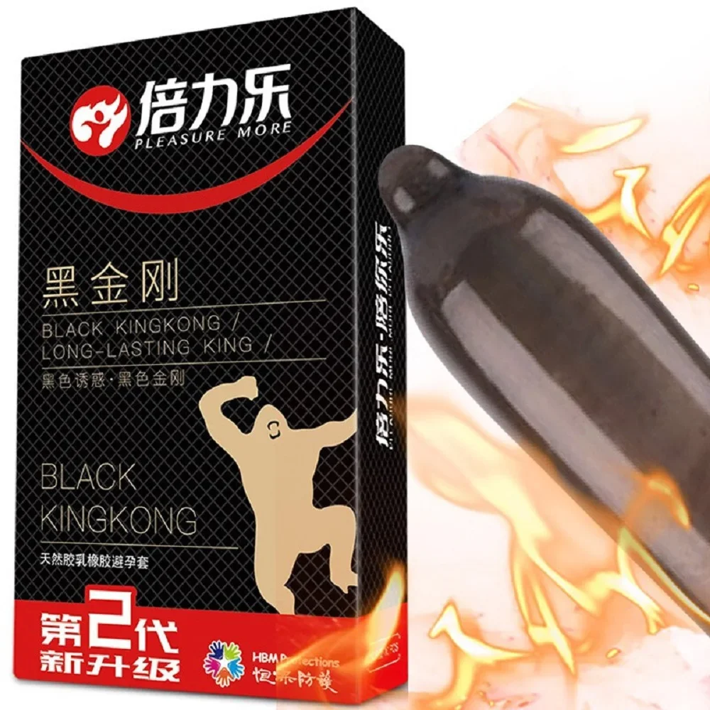 10PCs Condom Sex Toys for Men Black Man Penis Sleeve Ejaculation Delay Lasting Erotic Adult Long Lasting Golden Body Condoms 2