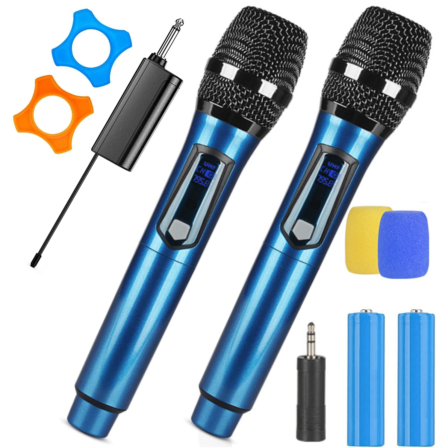 Microphone Dynamique Sans Fil, Rechargeable, Enregistrement Vhf, Karaoké  Portatif, Portée De 30m, Pour Chant, Église, Fête À Domicile - AliExpress