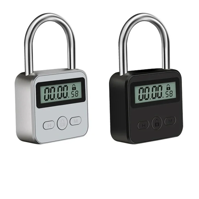 

Smart Time Lock LCD Display Time Lock Multifunction Travel Electronic Timer, Waterproof USB Rechargeable Temporary Timer Padlock