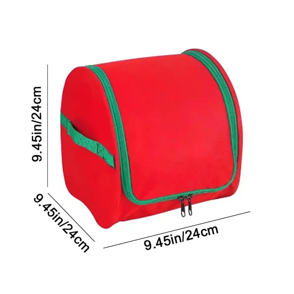 Cloth Christmas LED Light Storage Bag Red Large Capacity Holiday Light Organizer Waterproof Tear-resistant Christmas Storage Bag