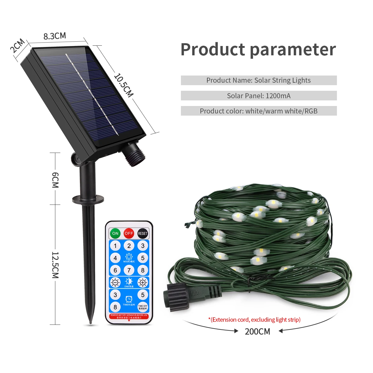 Solar-Powered LED String Lights for Outdoor Decor - Festive Fairy Garland Lighting for Garden and Holidays
