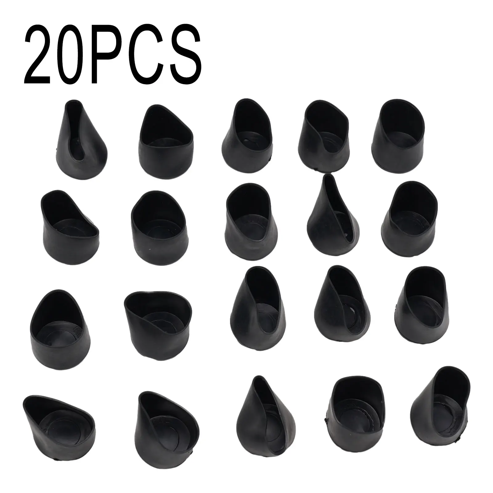 

20pcs/pack Black Round Table Chair Foot Cover Rubber Chair Leg Non-Slip Chair Feet Pad Furniture Accessories