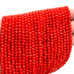 Vibrant Multicolor Faceted Crystal Beads - 8mm(about 68pcs) (C184 orange - red)