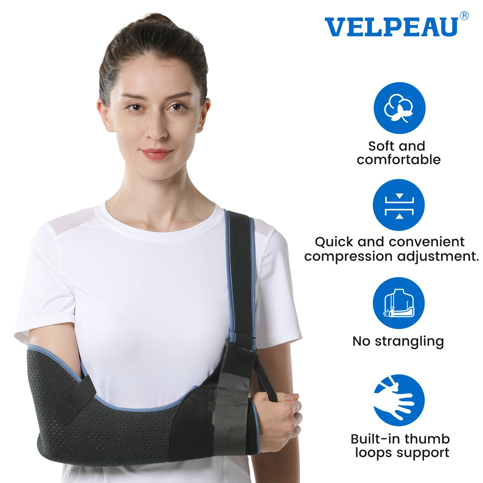 Velpeau Lightweight Arm Sling Triangle Design Breathable And