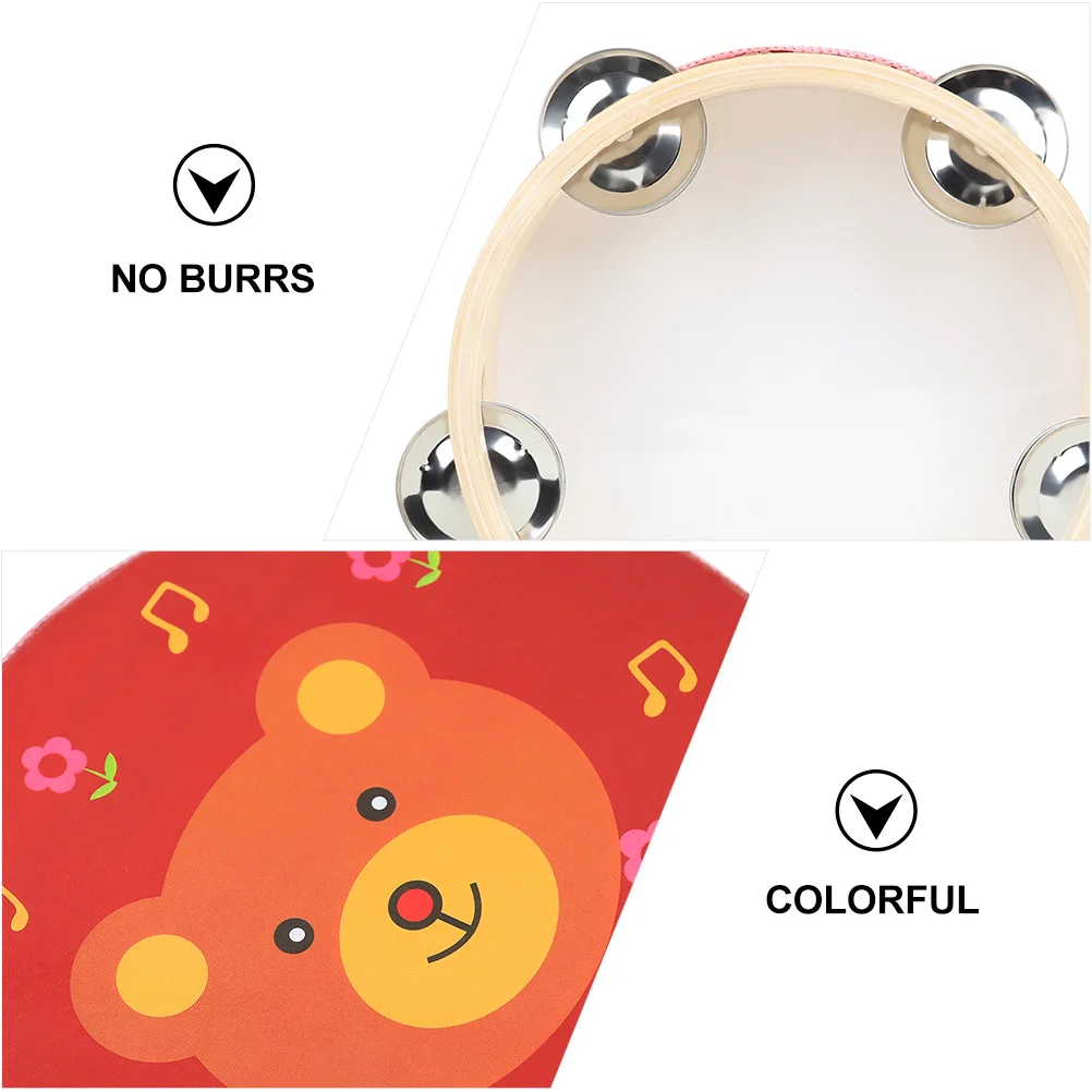 Children Clapping Tambourine Kids Toys Educational Music Waist Drum Blue Musical