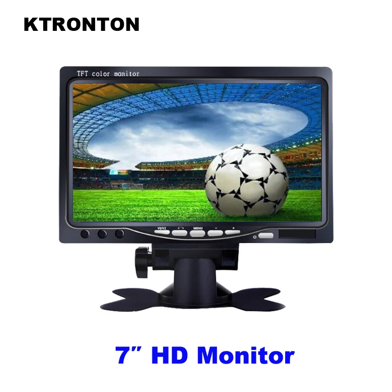 

Universal 7 Inch Car Monitor Stand Reverse Camera Dash LCD Display 2 Way Video Inputs for Car Parking Reversing Home CCTV System