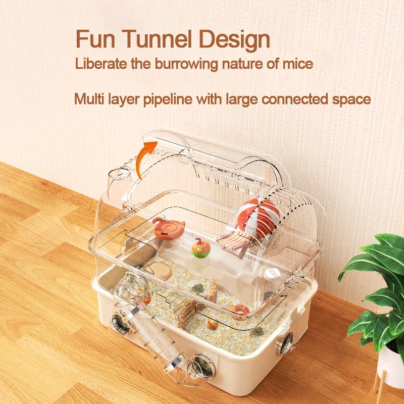 Pet Hamster Pipe Cage Hamster cage oversized luxury villa supplies