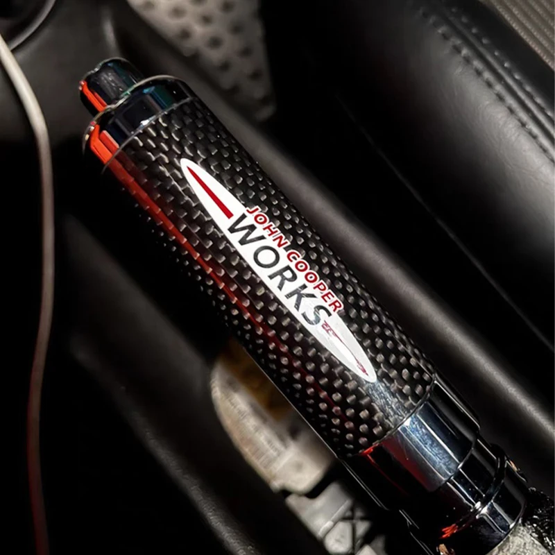 Poignée Levier Frein à Main Carbone Réel Pour MINI Cooper R50 à R59 - Alu & Carbone, Design