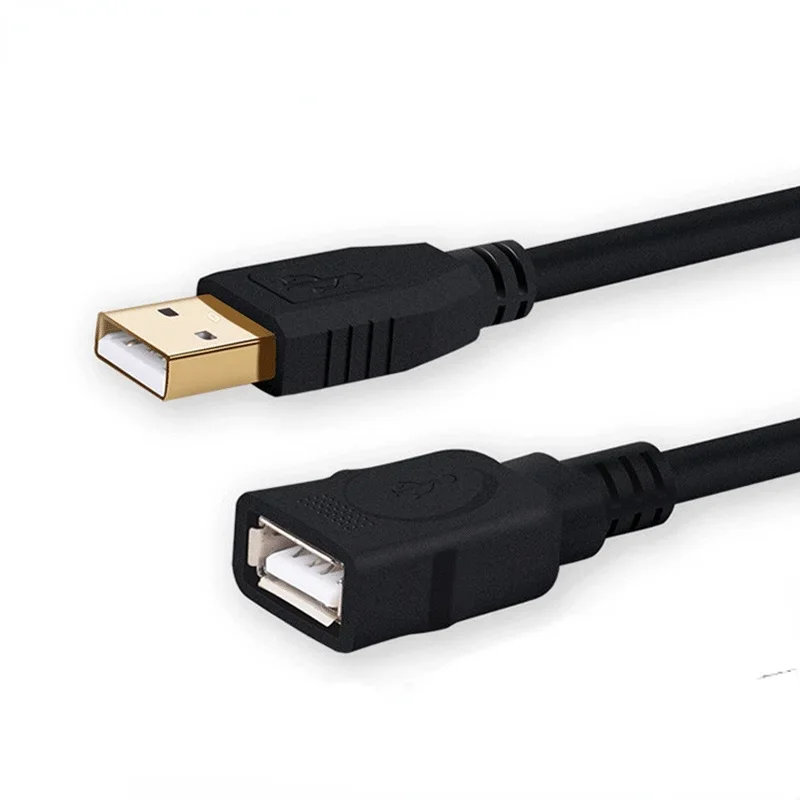 PC 노트북 키보드용 초고속 데이터 동기화 익스텐션 케이블, USB 2.0 수-암 USB 케이블, 1.5m, 2m, 3m 연장 코드 와이어