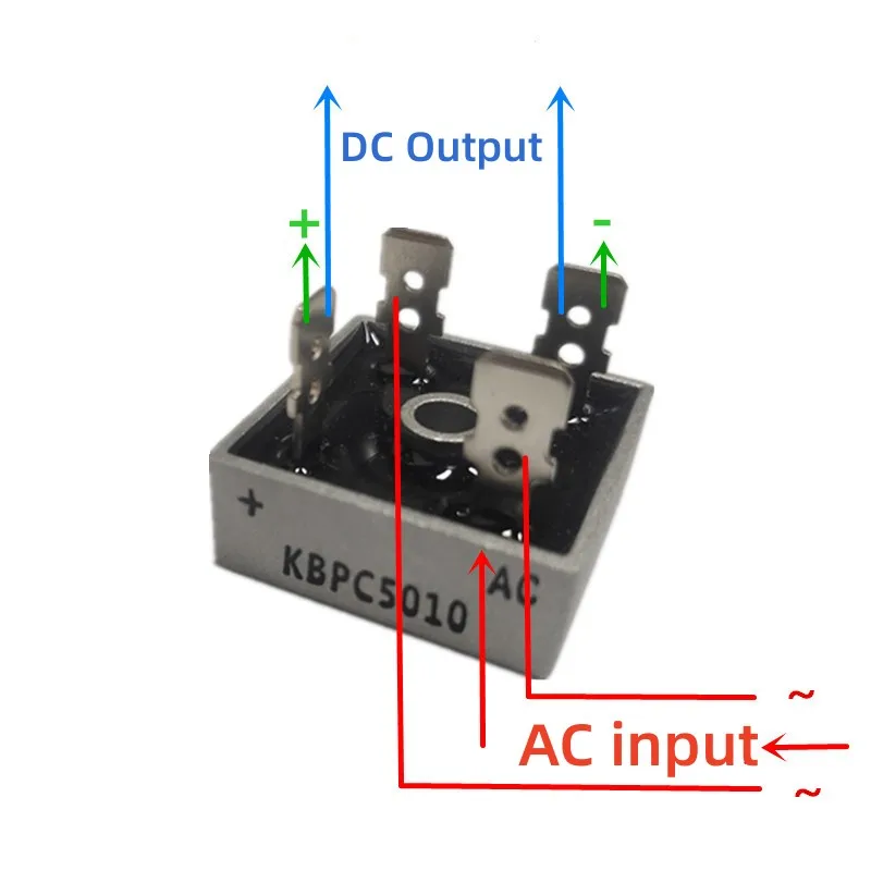Diode Bridge Rectifier KBPC Metal Case Single Phase 10/15/20/25/30 - Foto 11