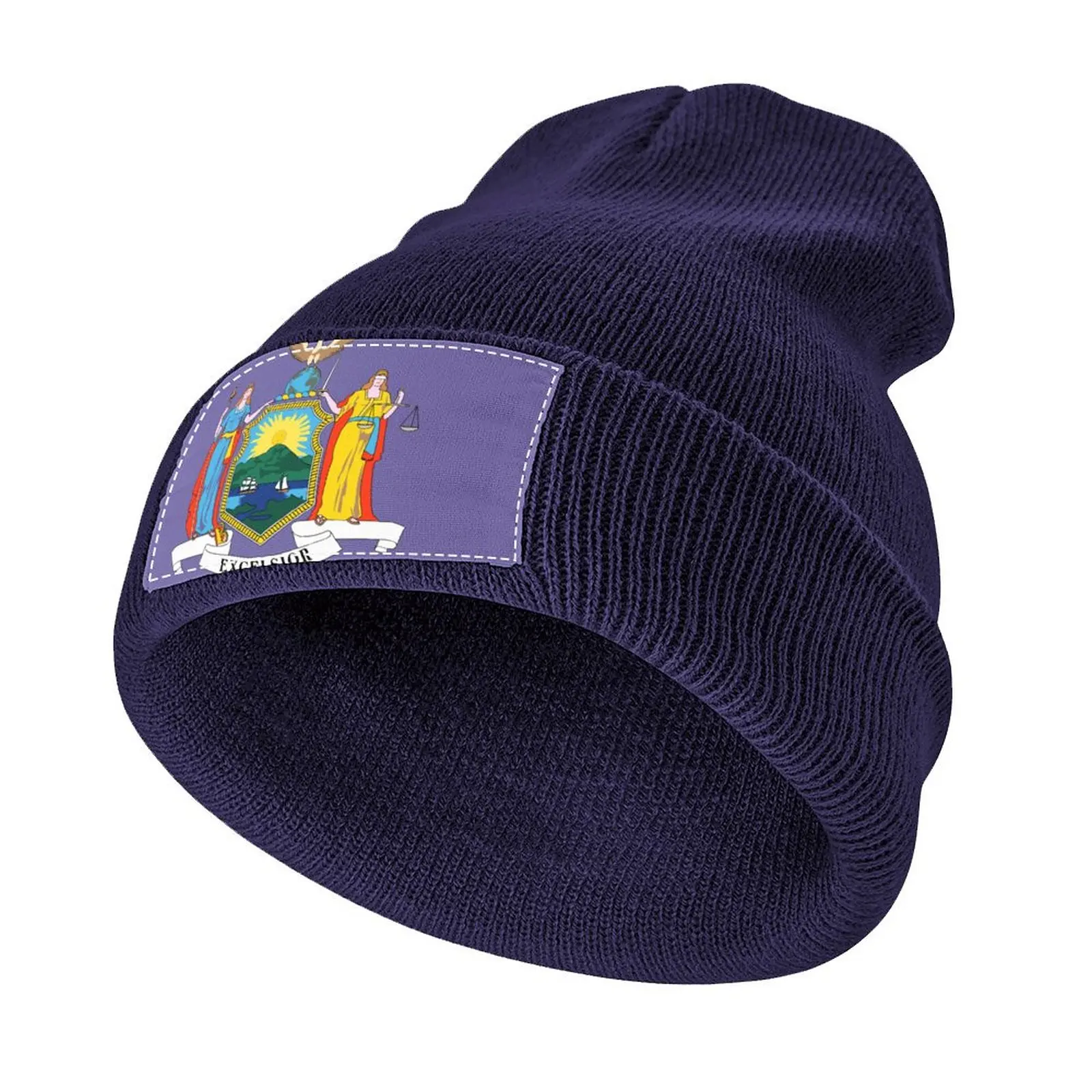 

Seal of New York State Knitted Hat boonie hats Golf Man Cap Women's