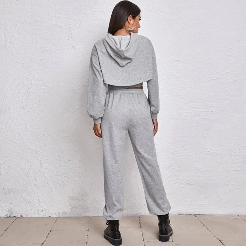 New Women Hoodies Suits Three Pieces Sets 2023 Spring Autumn Long Sleeve Sweatshirts Casual Tank Tops Short Hooded Pockets Pants