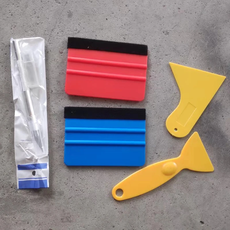 1 Set Car Tools Wrap Film Sticker Wrapping Tool Vehicle Vinyl Wrap Window Tint Film Tool Kit Cutter Aid Window Tinting car wrapping tools automotive film tools
