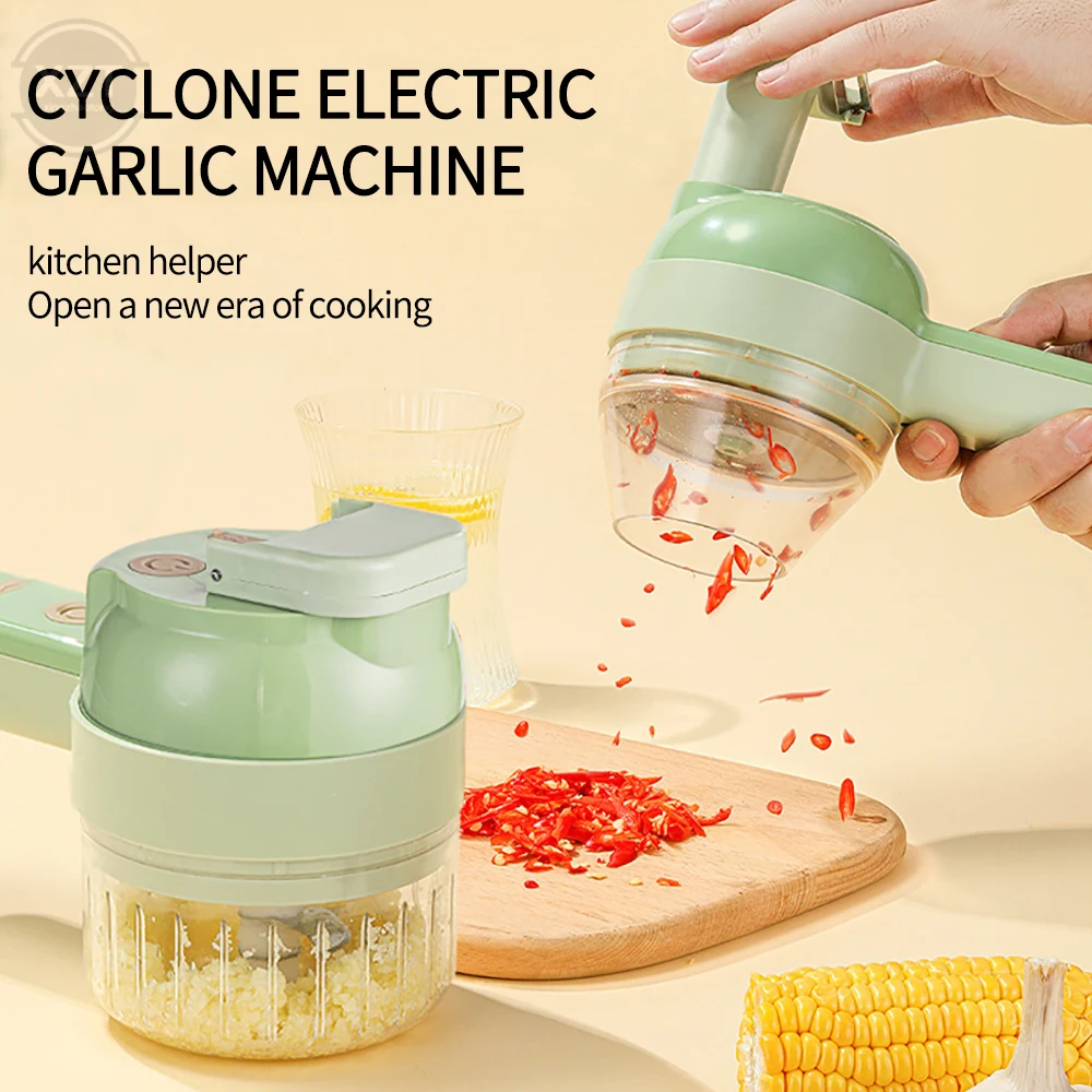 NET)** Mini Portable Electric Garlic Machine Kitchen Meat Chopper S