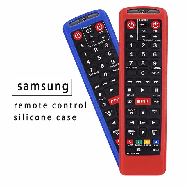 Housse de protection pour télécommande Samsung TV, étui souple en Silicone,  AA59-00786A AA59-00602A AA59-00666A AA59-00741A 00817A - Type Red