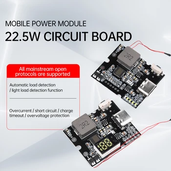 Display digitale/luce da 22,5 W Power Bank Modulo di alimentazione mobile bidirezionale a ricarica rapida Tipo-C Supporto USB PD/QC3.0 2.0