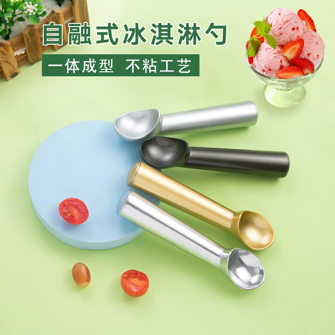 Home Kitchen Nonstick Anti-Freeze Ice Cream Scoop Aluminum Ice Cream Spoon Melon Ball Cookie Dough Scoop Tools