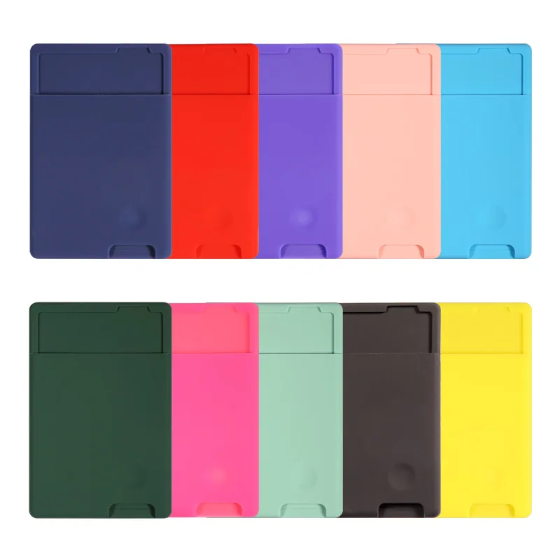 Korean Fashion Phone Self-adhesive Silicone Card Holder For Men Women wallet card holder,card holder,credit card holder,card wallet,id card holder,id card case,wallet card bag,business card holder,document card wallet,card sleeves