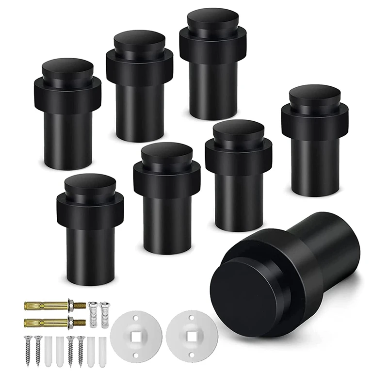 

8Pcs Door Stoppers- Stainless Steel Floor Door Holder Wall Protector Door Stop For Door Bottom