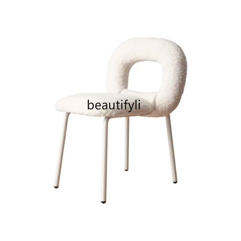 

Modern Minimalist Donut Chair Nordic Home Designer Model Dining Chair Cosmetic Chair Backrest Chair living room furniture