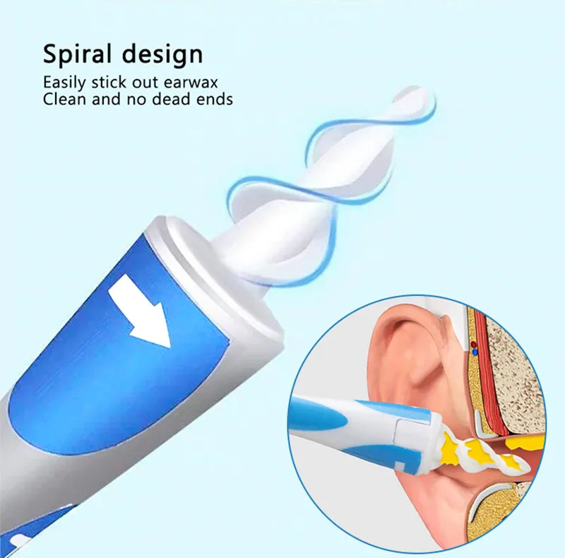 2023 हॉट ईयर क्लीनर सिलिकॉन ईयर स्पून टूल सेट 16 पीसी केयर सॉफ्ट स्पाइरल फॉर ईयर द हेल्थ टूल्स क्लीनर ईयर वैक्स रिमूवल टूल