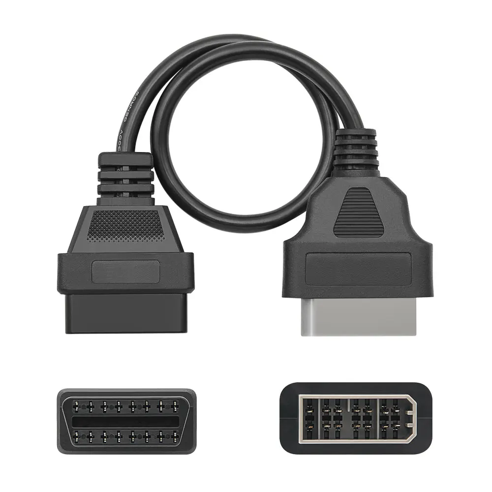 Yosoo Health Gear Adattatore Diagnostico, Strumento di Diagnostica di Estensione Dell'auto OBD-II Obd2 16pin del Cavo USB Obd2 a Mini Cavo USB per HUD, 180cm
