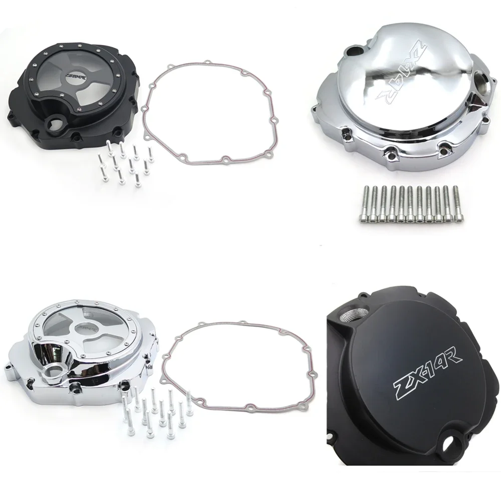 

Engine Clutch Cover See Through for Kawasaki ZX14R ZZR1400 2006-2022 Chrome Right Free Shipping Motorcycle Parts